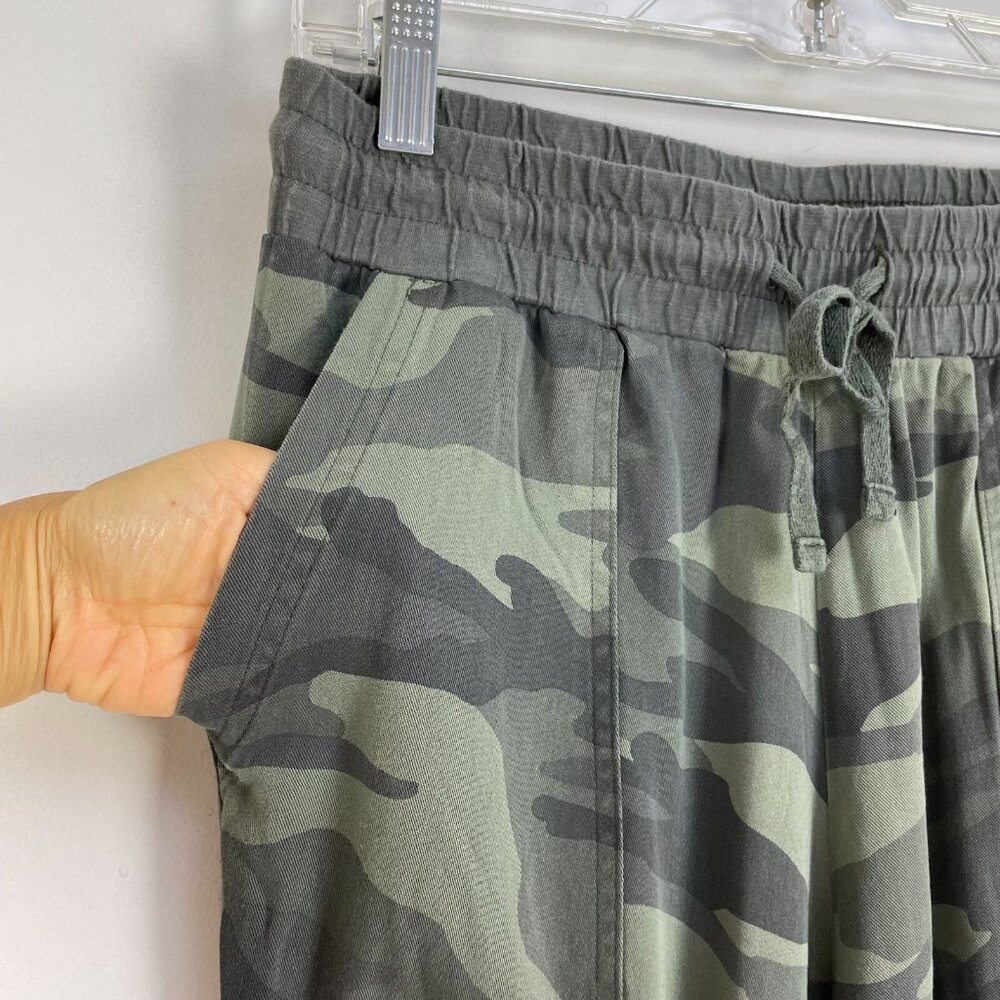 Splendid Womens Small Green Camouflage Joggers Camo‎ Drawstring Waist Pants - Picture 4 of 9